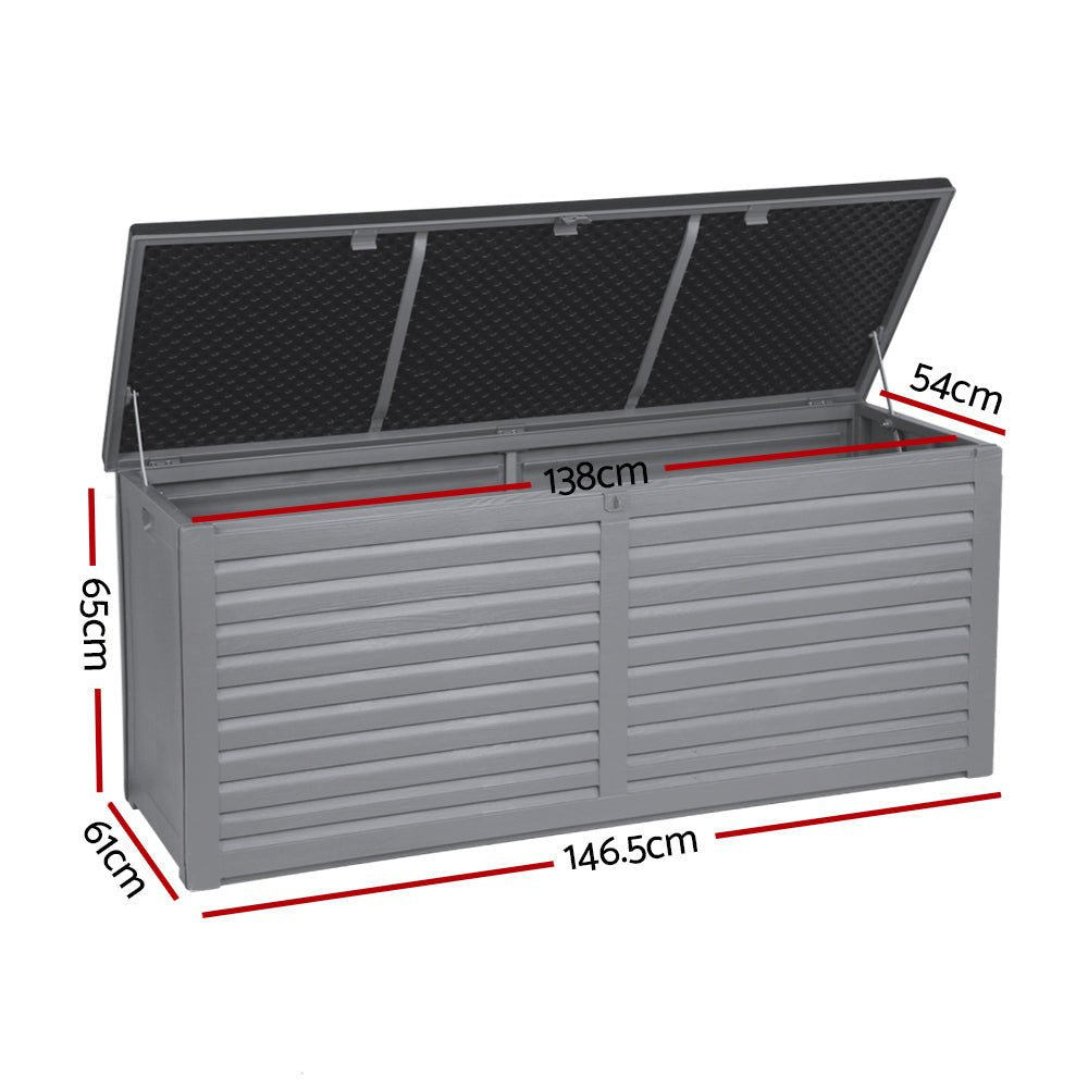 Gardeon Outdoor Storage Box 490L Bench Seat Indoor Garden Toy Tool Sheds Chest - Outdoor Immersion