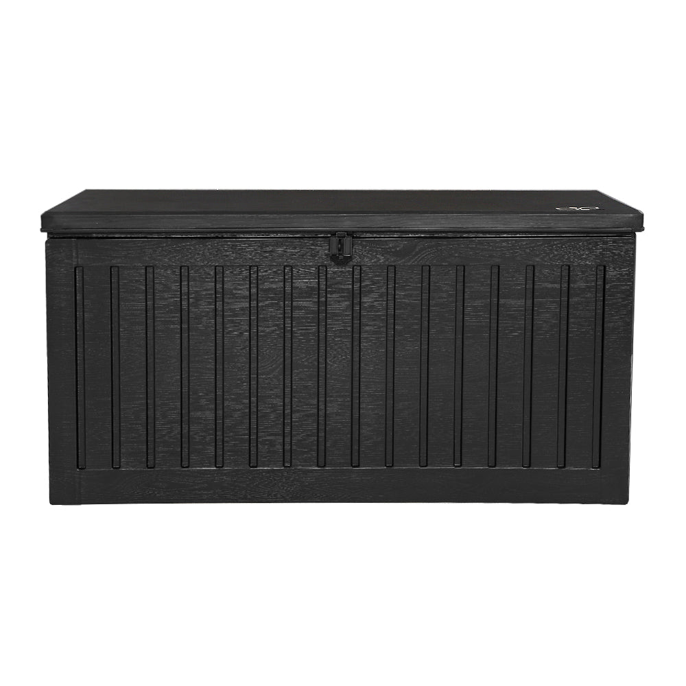 Gardeon Outdoor Storage Box Container Garden Toy Indoor Tool Chest Sheds 270L Black - Outdoor Immersion