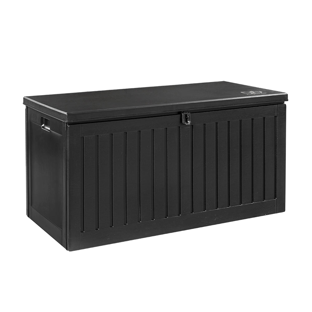 Gardeon Outdoor Storage Box Container Garden Toy Indoor Tool Chest Sheds 270L Black - Outdoor Immersion