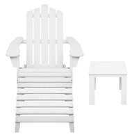 Thumbnail for Gardeon Outdoor Sun Lounge Beach Chairs Table Setting Wooden Adirondack Patio Chair - Outdoor Immersion