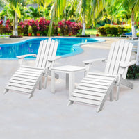 Thumbnail for Gardeon Outdoor Sun Lounge Beach Chairs Table Setting Wooden Adirondack Patio Chair - Outdoor Immersion