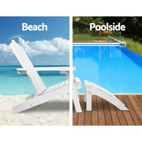 Thumbnail for Gardeon Outdoor Sun Lounge Beach Chairs Table Setting Wooden Adirondack Patio Chair - Outdoor Immersion