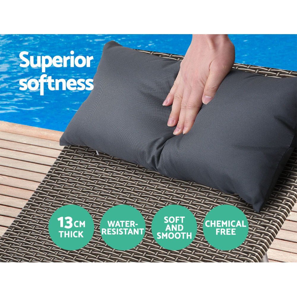 Gardeon Outdoor Sun Lounge Furniture Day Bed Wicker Pillow Sofa Set - Outdoor Immersion