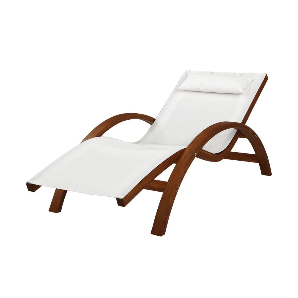 Gardeon Outdoor Wooden Sun Lounge Setting Day Bed Chair Garden Patio Furniture - Outdoor Immersion