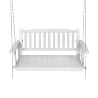 Thumbnail for Gardeon Porch Swing Chair with Chain Garden Bench Outdoor Furniture Wooden White - Outdoor Immersion