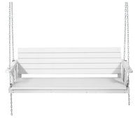 Thumbnail for Gardeon Porch Swing Chair with Chain Outdoor Furniture 3 Seater Bench Wooden White - Outdoor Immersion