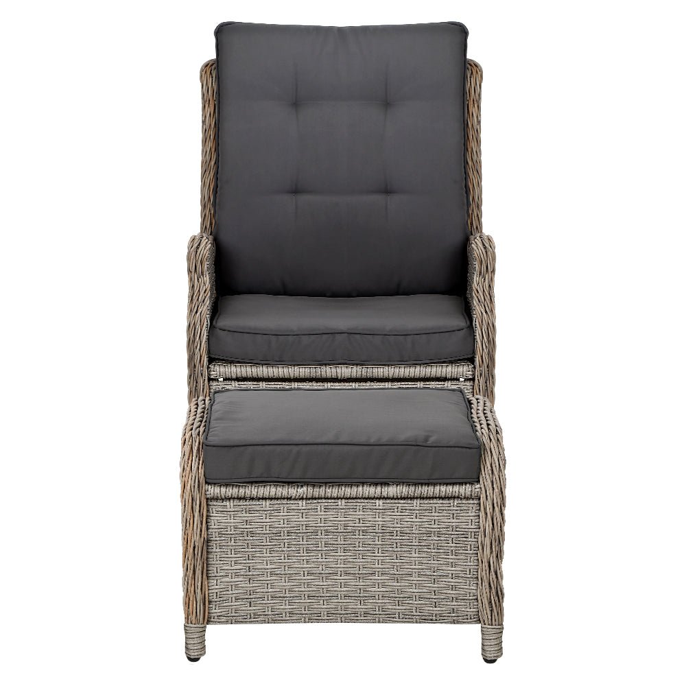 Gardeon Recliner Chair Sun lounge Outdoor Setting Patio Furniture Wicker Sofa - Outdoor Immersion