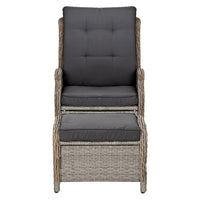 Thumbnail for Gardeon Recliner Chair Sun lounge Outdoor Setting Patio Furniture Wicker Sofa - Outdoor Immersion