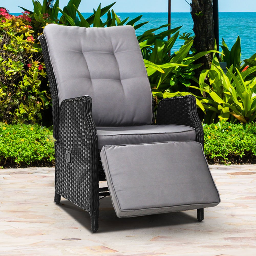 Gardeon Recliner Chair Sun lounge Setting Outdoor Furniture Patio Wicker Sofa - Outdoor Immersion