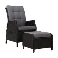 Thumbnail for Gardeon Recliner Chair Sun lounge Setting Outdoor Furniture Patio Wicker Sofa - Outdoor Immersion
