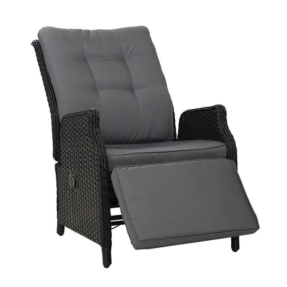 Gardeon Recliner Chair Sun lounge Setting Outdoor Furniture Patio Wicker Sofa - Outdoor Immersion