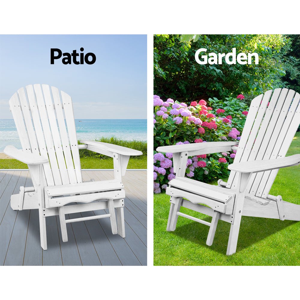 Gardeon Set of 2 Outdoor Sun Lounge Chairs Patio Furniture Lounger Beach Chair Adirondack - Outdoor Immersion