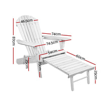 Thumbnail for Gardeon Set of 2 Outdoor Sun Lounge Chairs Patio Furniture Lounger Beach Chair Adirondack - Outdoor Immersion