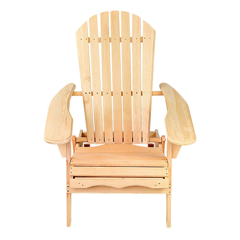 Gardeon Set of 2 Patio Furniture Outdoor Chairs Beach Chair Wooden Adirondack Garden Lounge - Outdoor Immersion