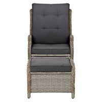 Thumbnail for Gardeon Set of 2 Recliner Chairs Sun lounge Outdoor Patio Furniture Wicker Sofa Lounger - Outdoor Immersion