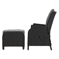 Thumbnail for Gardeon Set of 2 Recliner Chairs Sun lounge Outdoor Setting Patio Furniture Wicker Sofa - Outdoor Immersion