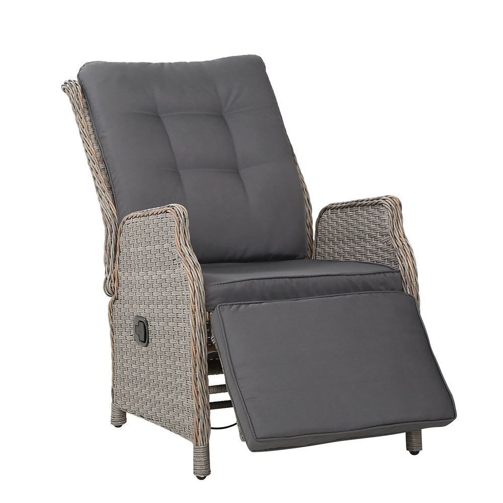 Gardeon Sun lounge Setting Recliner Chair Outdoor Furniture Patio Wicker Sofa - Outdoor Immersion