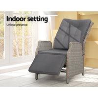 Thumbnail for Gardeon Sun lounge Setting Recliner Chair Outdoor Furniture Patio Wicker Sofa - Outdoor Immersion