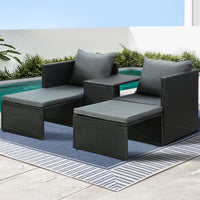 Thumbnail for Gardeon Sun Lounge Wicker Lounger Patio Furniture Outdoor Setting Day Bed Garden - Outdoor Immersion