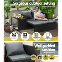 Thumbnail for Gardeon Sun Lounge Wicker Lounger Patio Furniture Outdoor Setting Day Bed Garden - Outdoor Immersion