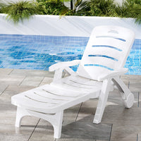 Thumbnail for Gardeon Sun Lounger Folding Chaise Lounge Chair Wheels Patio Outdoor Furniture - Outdoor Immersion