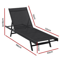 Thumbnail for Gardeon Sun Lounger Outdoor Lounge Setting Chair Adjustable Patio Furniture Pool - Outdoor Immersion