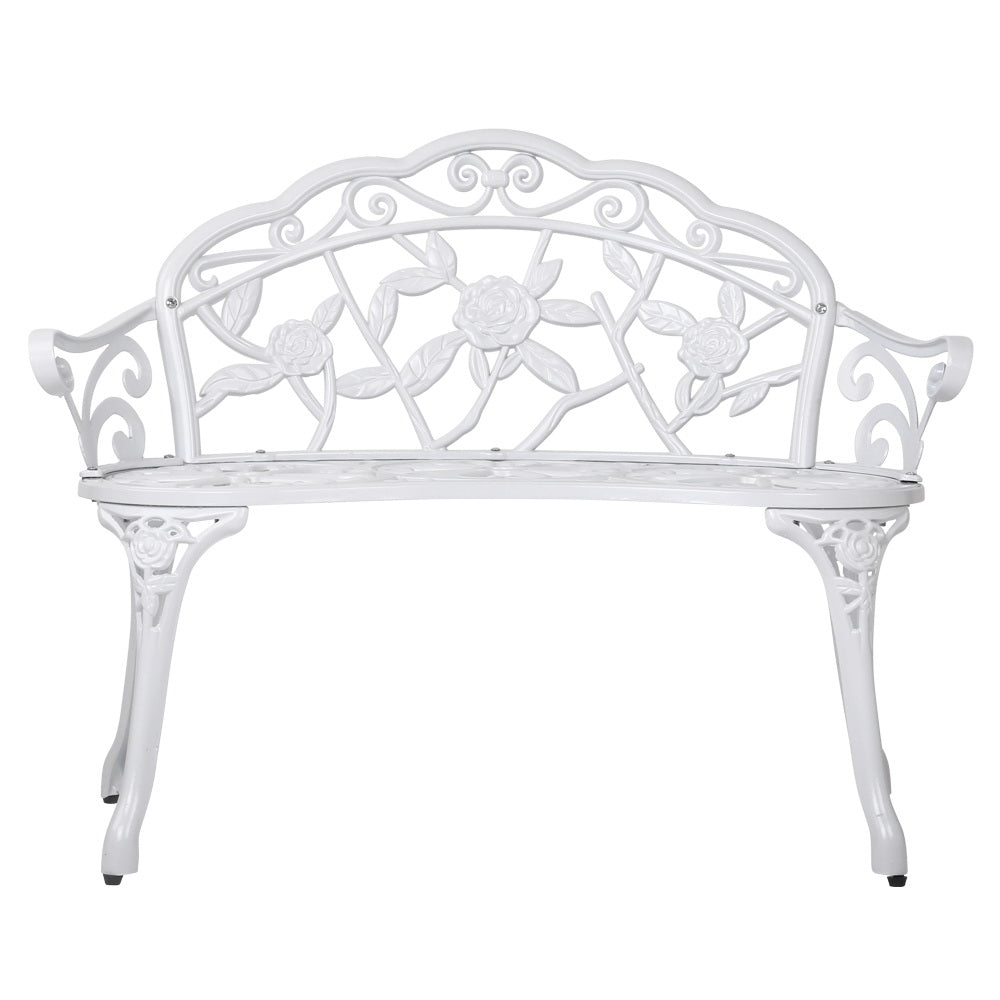 Gardeon Victorian Garden Bench White - Outdoor Immersion