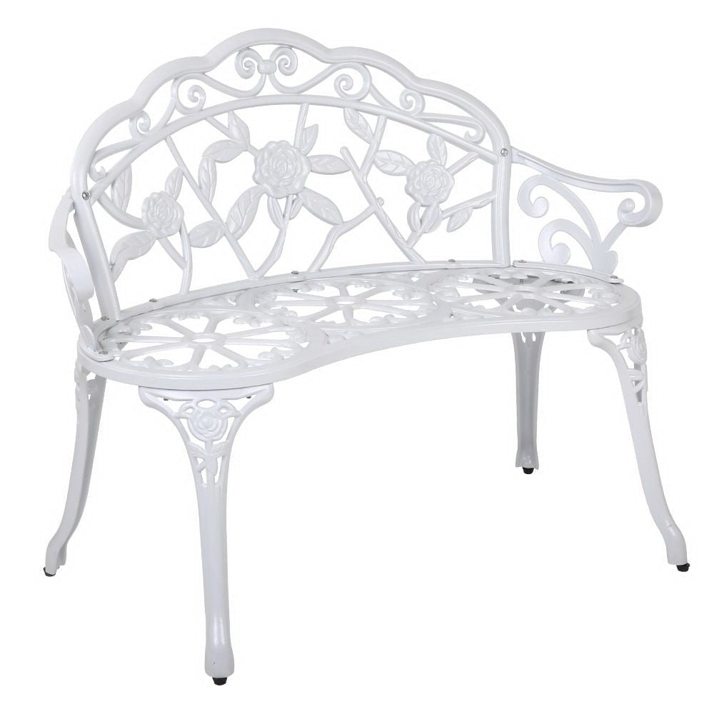 Gardeon Victorian Garden Bench White - Outdoor Immersion