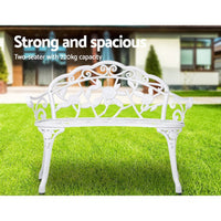 Thumbnail for Gardeon Victorian Garden Bench White - Outdoor Immersion