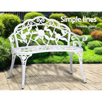 Thumbnail for Gardeon Victorian Garden Bench White - Outdoor Immersion