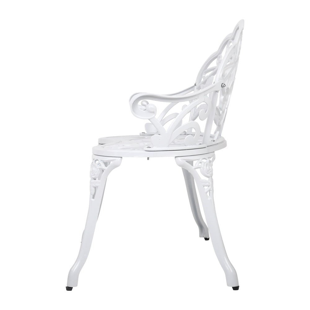 Gardeon Victorian Garden Bench White - Outdoor Immersion