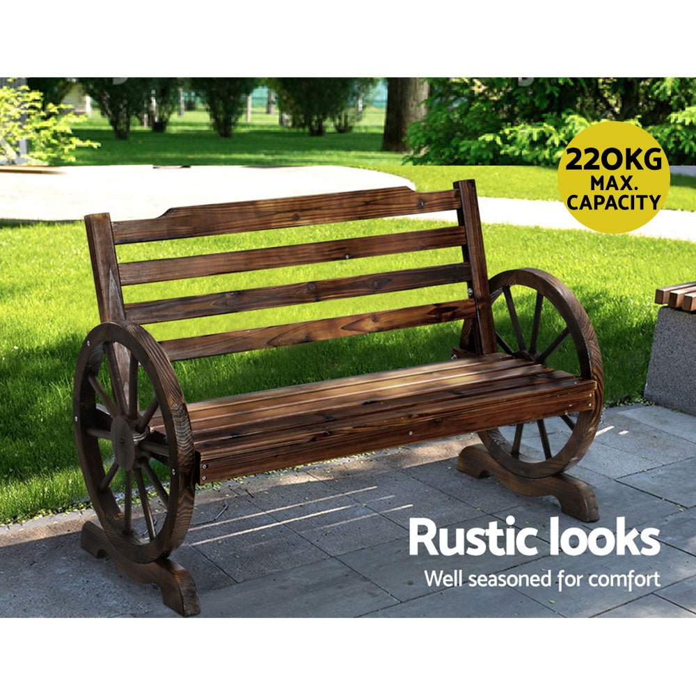 Gardeon Wooden Garden Bench Seat Outdoor Furniture Wagon Chair Patio Lounge - Outdoor Immersion