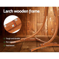 Thumbnail for Gardeon Wooden Hammock Chair with Stand Outdoor Lounger Camping Hammock Timber - Outdoor Immersion