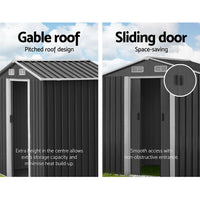 Thumbnail for Giantz Garden Shed 1.96x1.32M Sheds Outdoor Storage Tool Workshop Metal Shelter Sliding Door - Outdoor Immersion