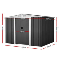 Thumbnail for Giantz Garden Shed Outdoor Storage Sheds Tool Workshop 2.58X2.07M - Outdoor Immersion