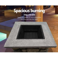 Thumbnail for Grillz Fire Pit Outdoor Table Charcoal Garden Fireplace Backyard Firepit Heater - Outdoor Immersion