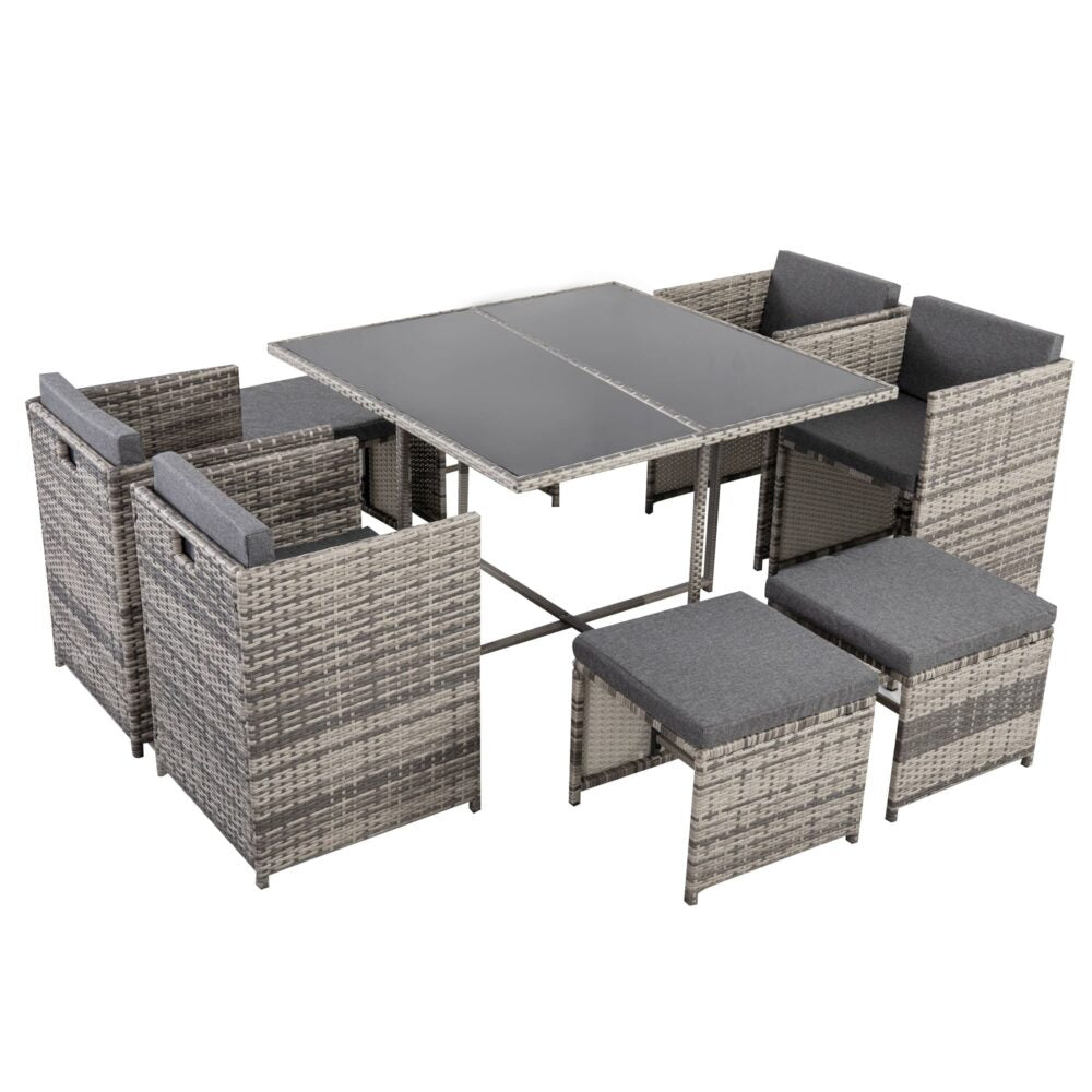 Horrocks 8 Seater Outdoor Dining Set-Grey - Outdoor Immersion