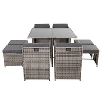 Thumbnail for Horrocks 8 Seater Outdoor Dining Set-Grey - Outdoor Immersion