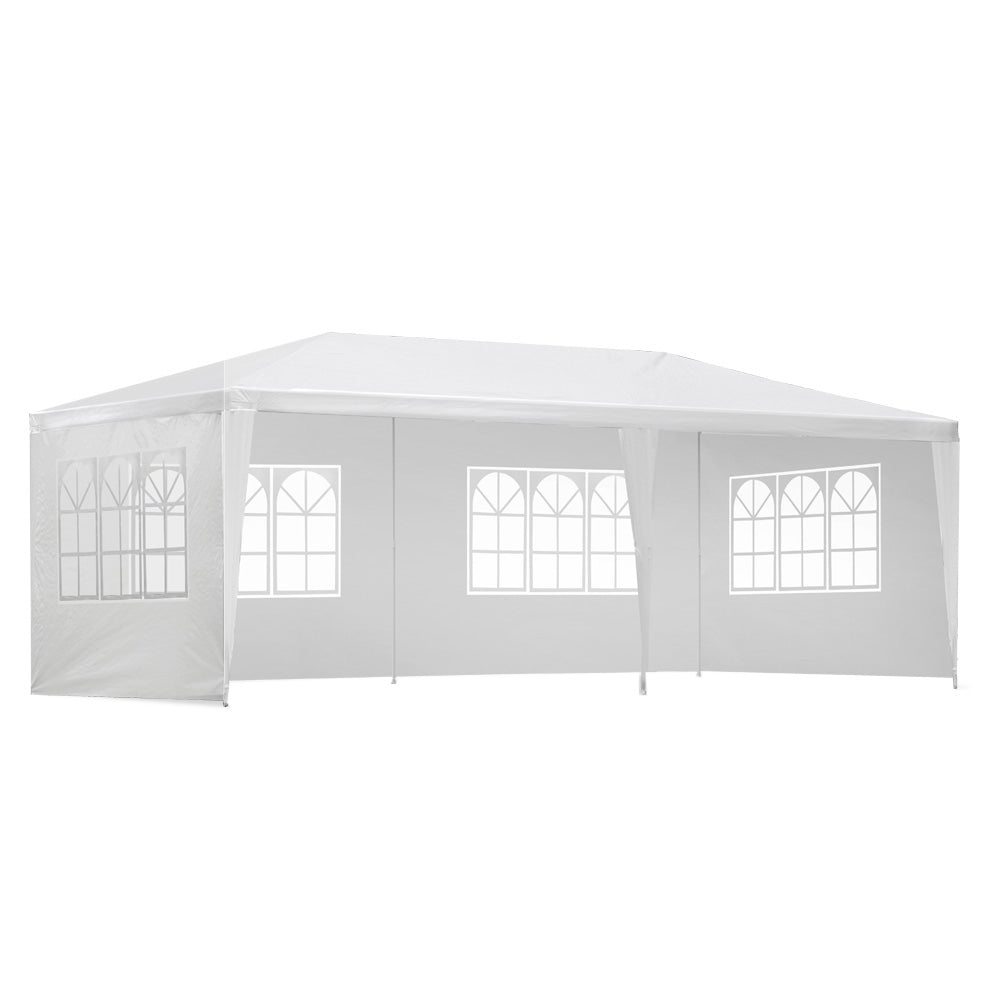 Instahut Gazebo 3x6 Outdoor Marquee Side Wall Party Wedding Tent Camping White - Outdoor Immersion