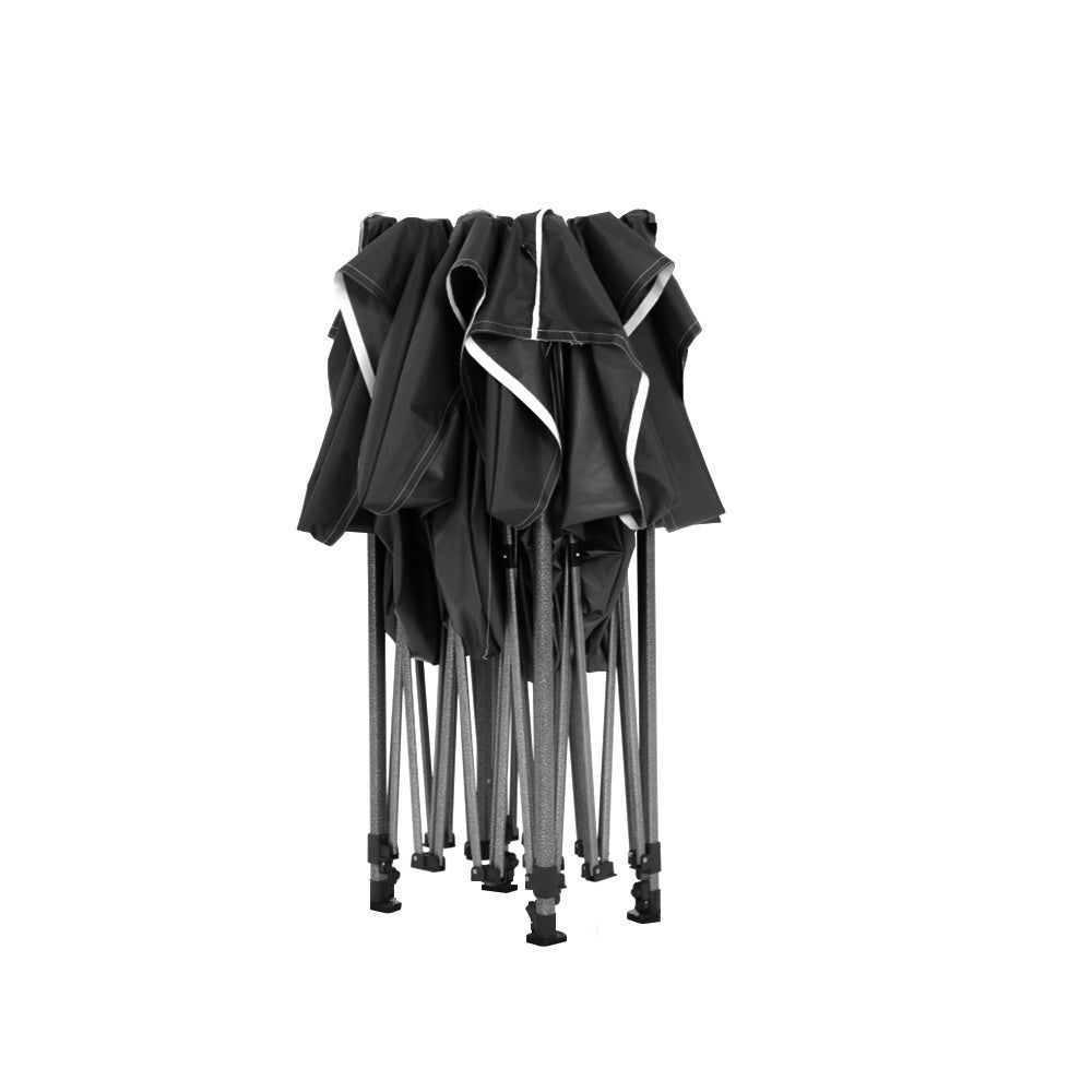 Instahut Gazebo 3x6 Pop Up Marquee Folding Tent Wedding Gazebos Camping Outdoor Shade Canopy Black - Outdoor Immersion