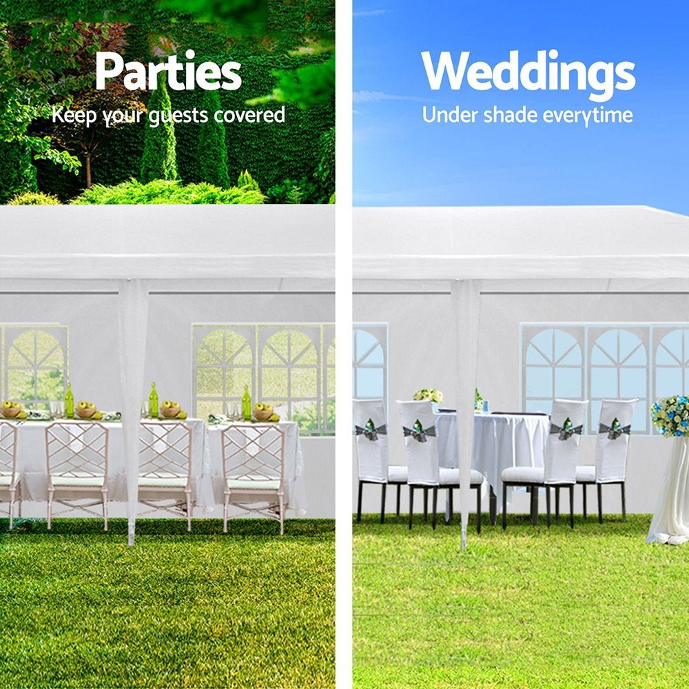 Instahut Gazebo 3x9 Outdoor Marquee Gazebos Wedding Party Camping Tent 8 Wall Panels - Outdoor Immersion