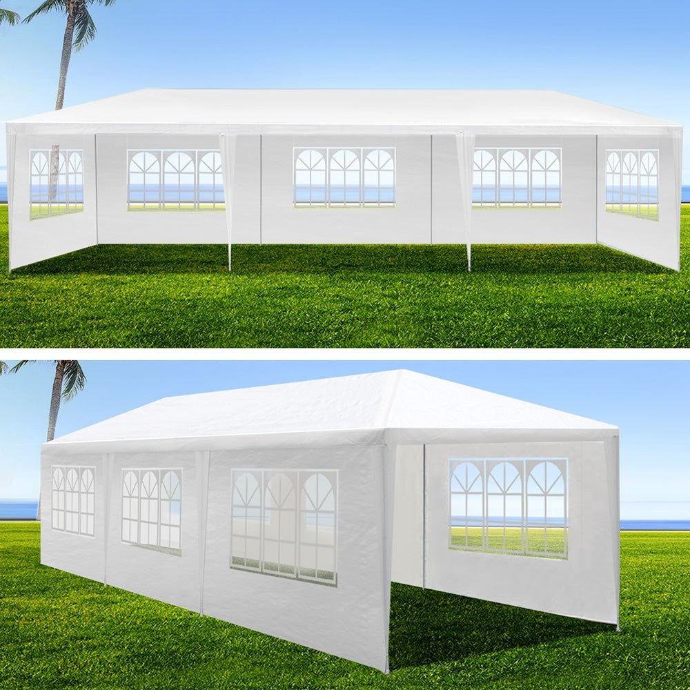 Instahut Gazebo 3x9 Outdoor Marquee Gazebos Wedding Party Camping Tent 8 Wall Panels - Outdoor Immersion