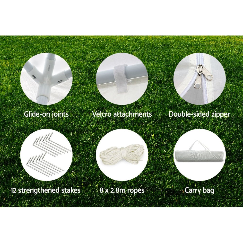 Instahut Gazebo 3x9 Outdoor Marquee Party Wedding Outdoor Tent Canopy Camping - Outdoor Immersion