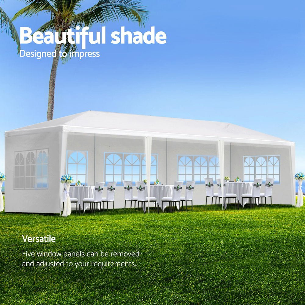 Instahut Gazebo 3x9 Outdoor Marquee Party Wedding Outdoor Tent Canopy Camping - Outdoor Immersion