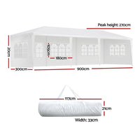 Thumbnail for Instahut Gazebo 3x9 Outdoor Marquee Party Wedding Outdoor Tent Canopy Camping - Outdoor Immersion