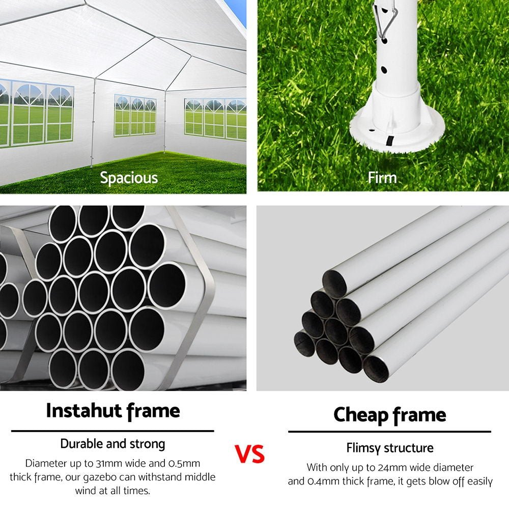 Instahut Gazebo 3x9 Outdoor Marquee Party Wedding Outdoor Tent Canopy Camping - Outdoor Immersion