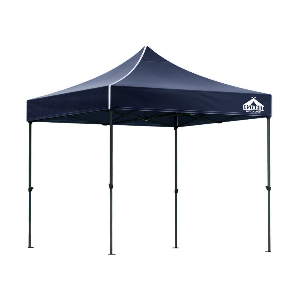 Instahut Gazebo Pop Up 3x3m w/Base Podx4 Marquee Folding Outdoor Wedding Camping Tent Shade Canopy Navy - Outdoor Immersion