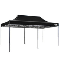 Thumbnail for Instahut Gazebo Pop Up 3x6m w/Base Podx4 Marquee Folding Outdoor Wedding Camping Tent Shade Canopy Black - Outdoor Immersion