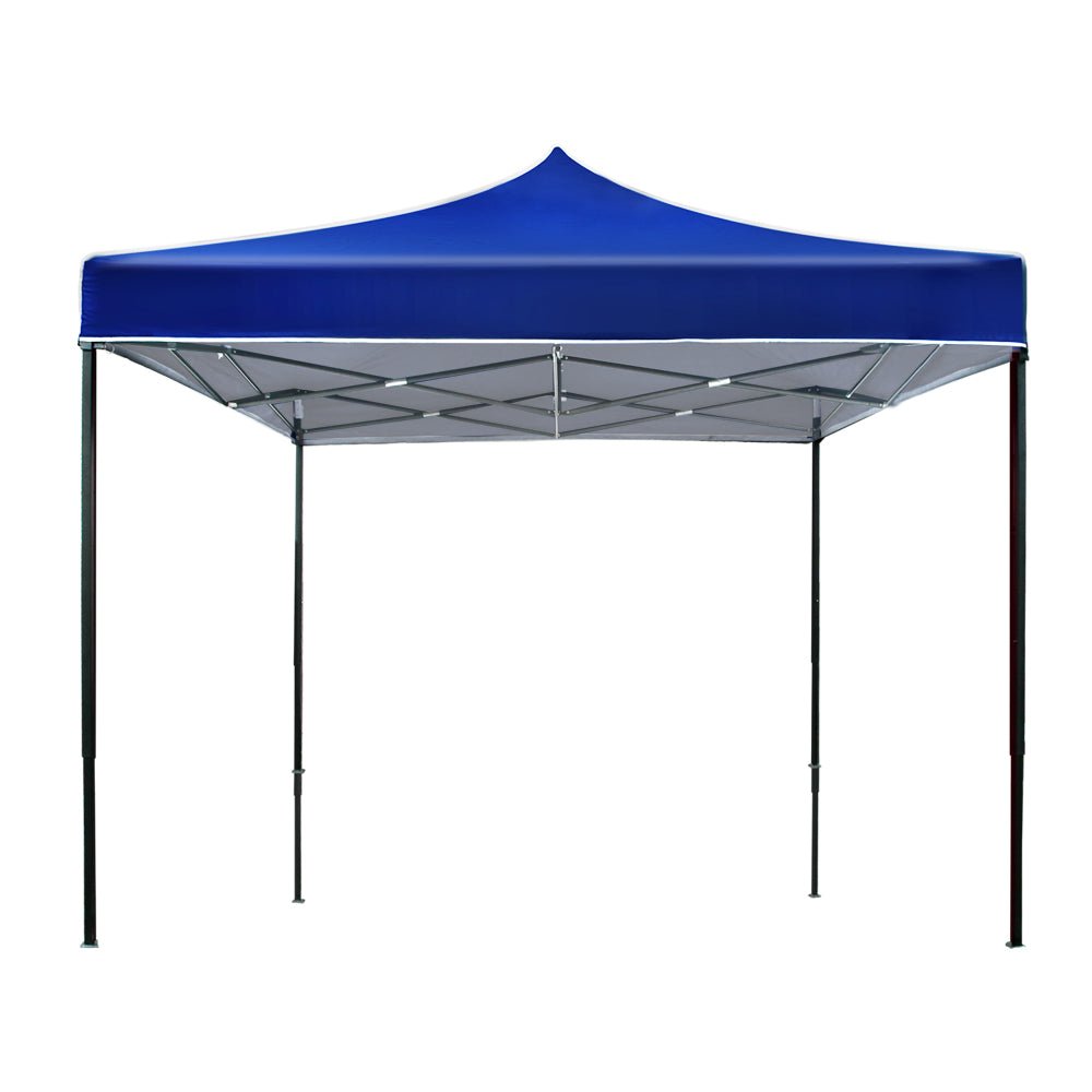 Instahut Gazebo Pop Up Marquee 3x3 Outdoor Tent Folding Wedding Gazebos Blue - Outdoor Immersion