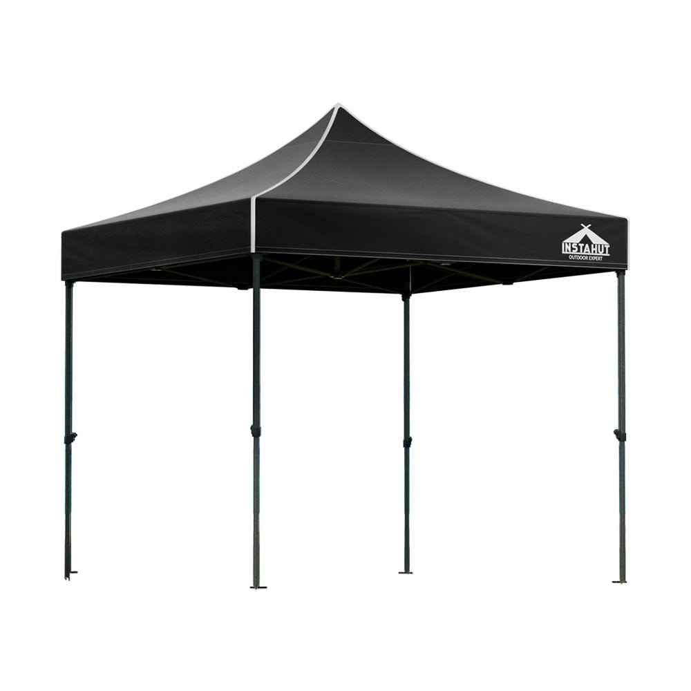 Instahut Gazebo Pop Up Marquee 3x3 Outdoor Wedding Base Pod Kit Black - Outdoor Immersion